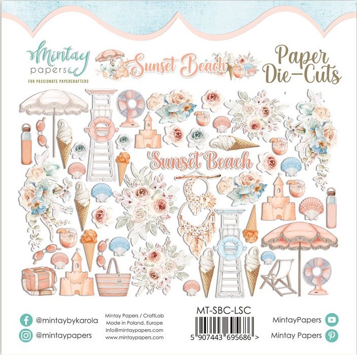 Mintay paper DIE-CUTS -Sunset Beach  - 2