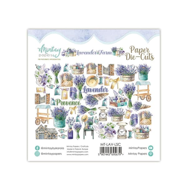 Mintay paper DIE-CUTS -Lavender Farm  - 2
