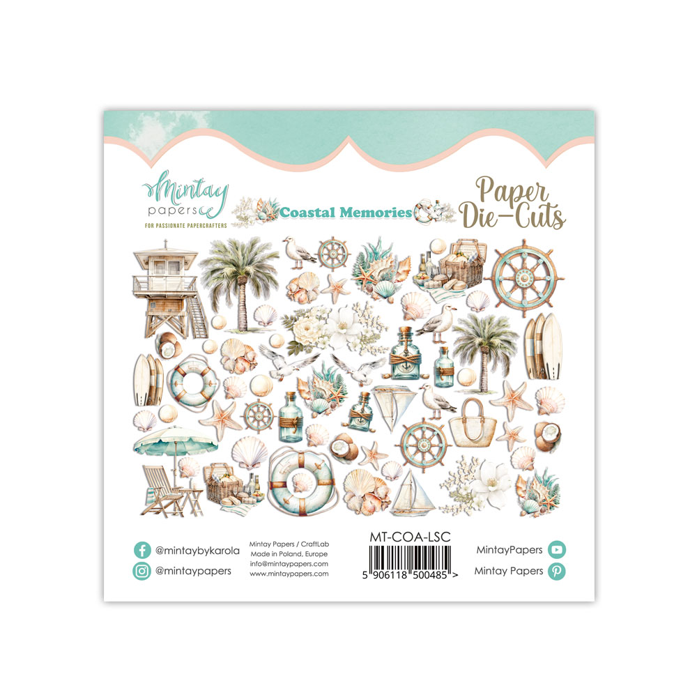 Mintay paper DIE-CUTS -Coastal Memories - 2