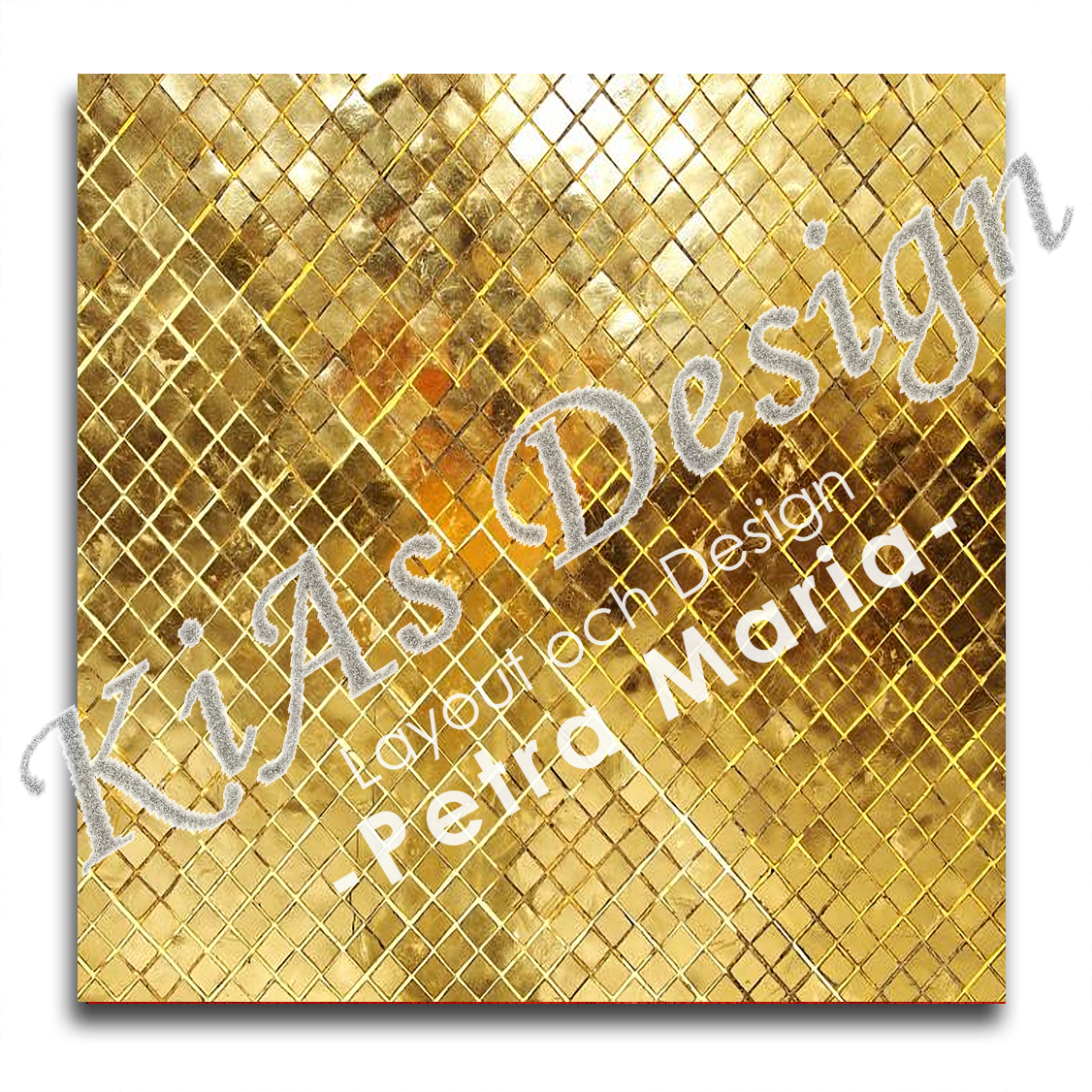KD DPM 048 -Guld melerad diamant mönster 