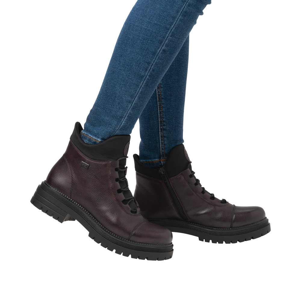 Rieker Damboots syntet varmfodrad Bordo - 9
