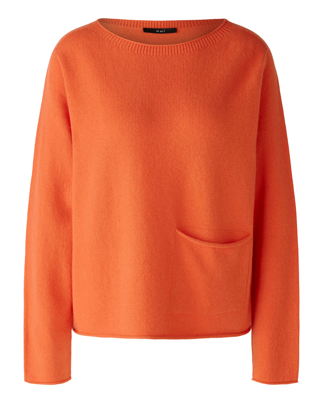Jumper ullblandning ficka fram orange-röd - 6