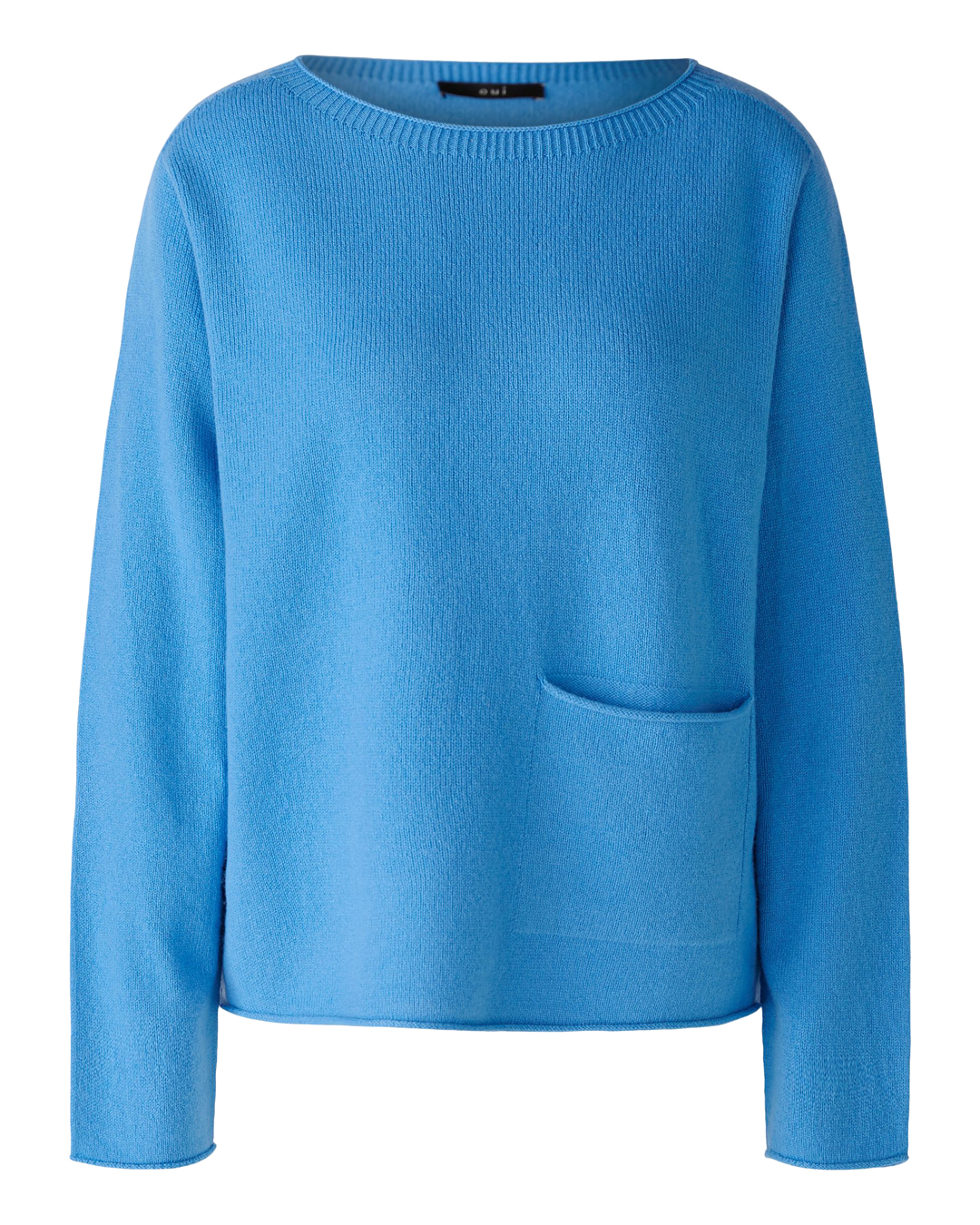 Jumper ullblandning ficka fram kornblå - 6