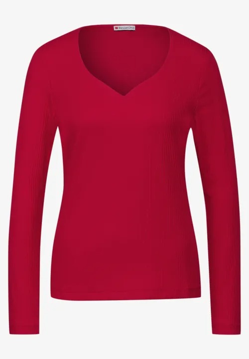 LTD QR Heart Shape Rib - Autumn Red - Street One - 4