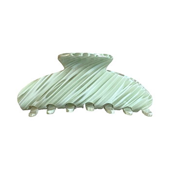 Hårklämma RETRO KARAMELL grön pastell 10 cm, Eco-Friendly