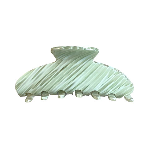 Hårklämma RETRO KARAMELL grön pastell 10 cm, Eco-Friendly