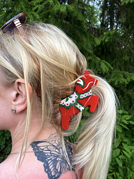 Hårklämma DALAHÄST i cellulosaacetat 13 cm