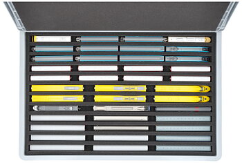 Euro Box / Container Case for model railway locomotives, wagons and vehicles - 12 slots for N Gauge - vertical