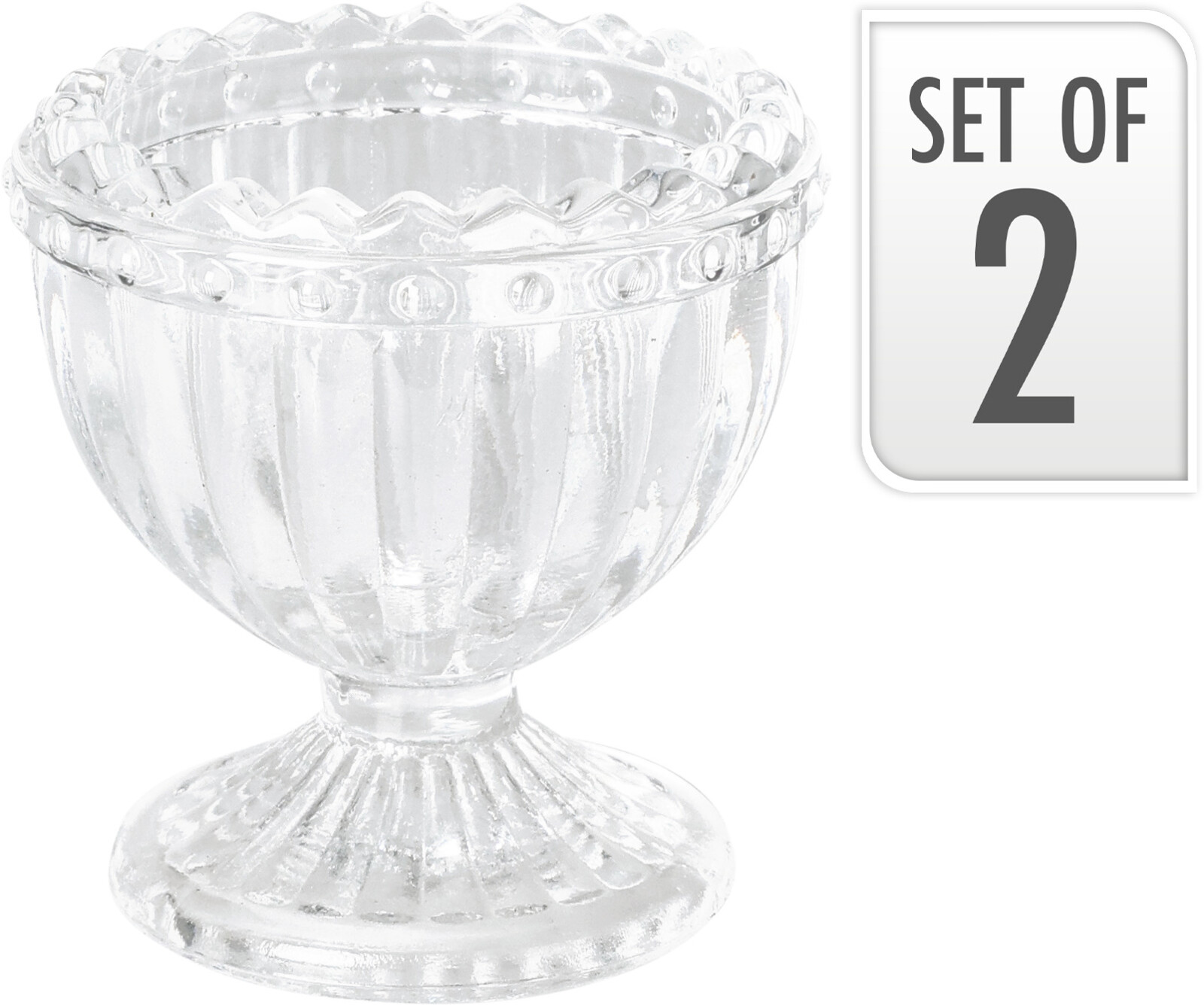 Äggkopp i glas 2-pack - 2