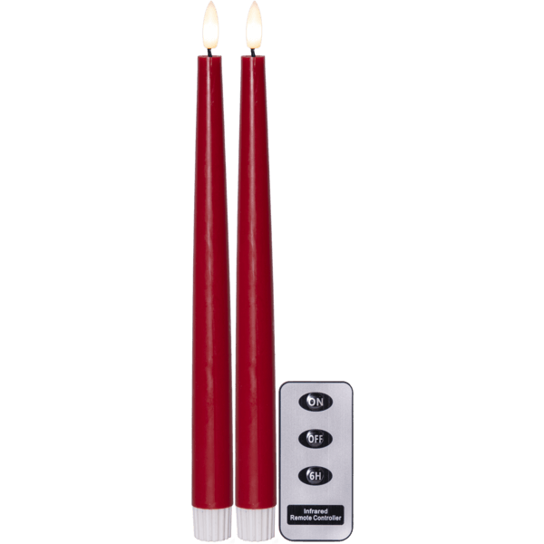 LED Antikljus 2-pack Flamme Slim