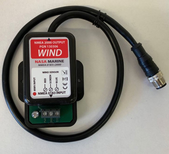 NASA NMEA 0183 till NMEA 2000 för  vinddata