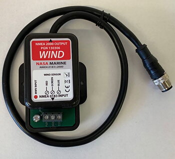 NASA NMEA 0183 till NMEA 2000 för  vinddata