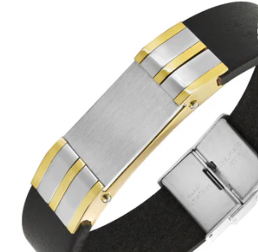 Sérsniðin leðurarmbönd með áletrun - Ryðfrítt stál - 3
