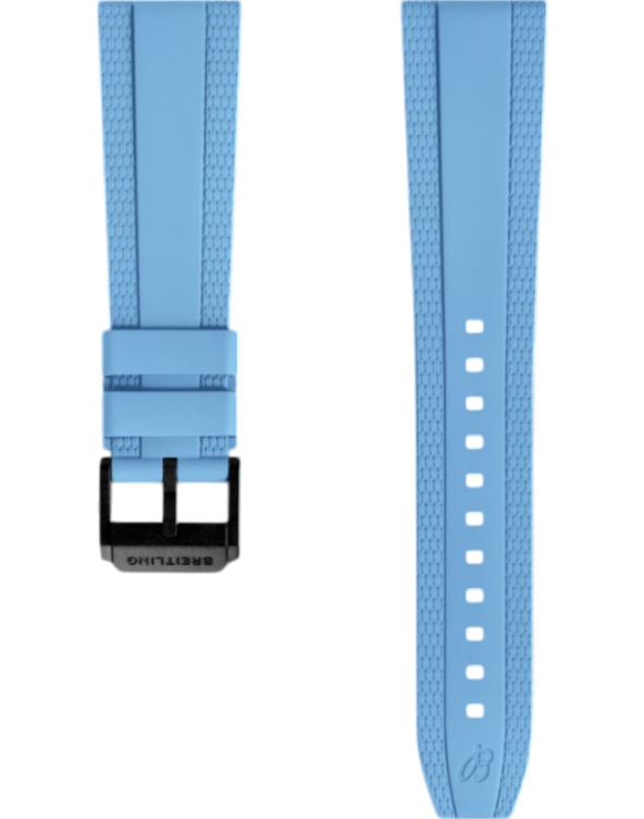 Breitling Diver Pro Gummiband ljusblå 22 mm