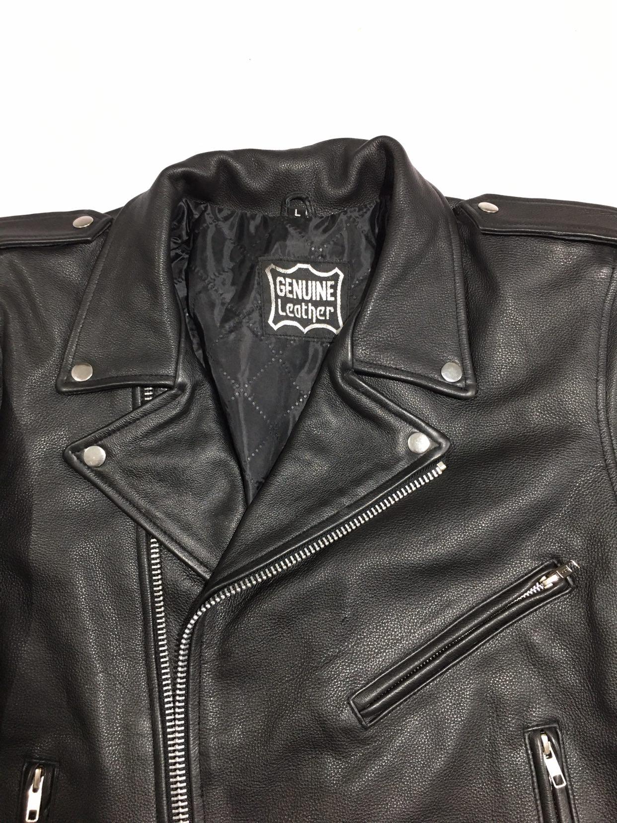 Classic Motorcycle Leather Jacket - 3