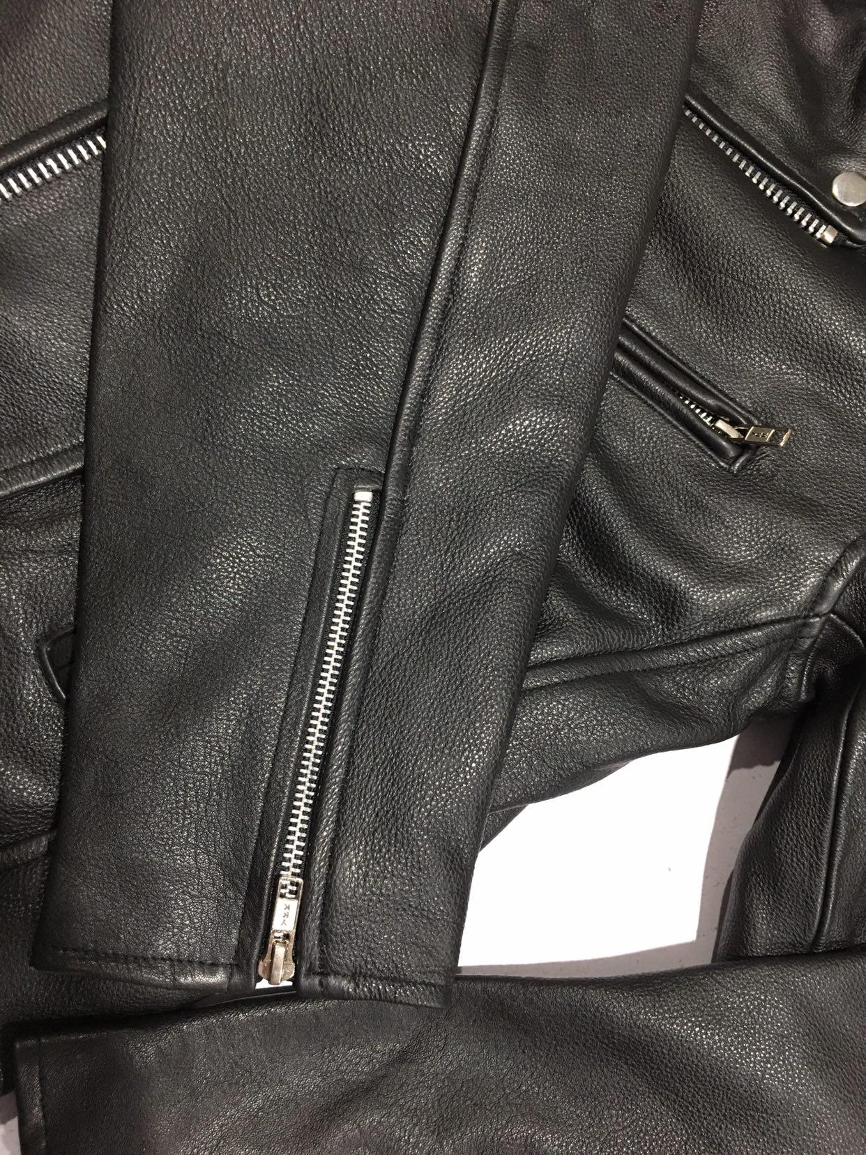 Classic Motorcycle Leather Jacket - 5