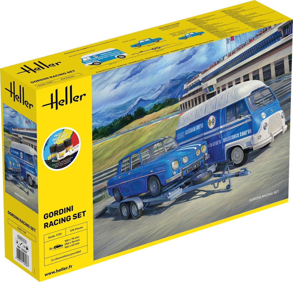 1//24 Gordini Racing Set COMPLETE w.  Glue, Paint,Brush