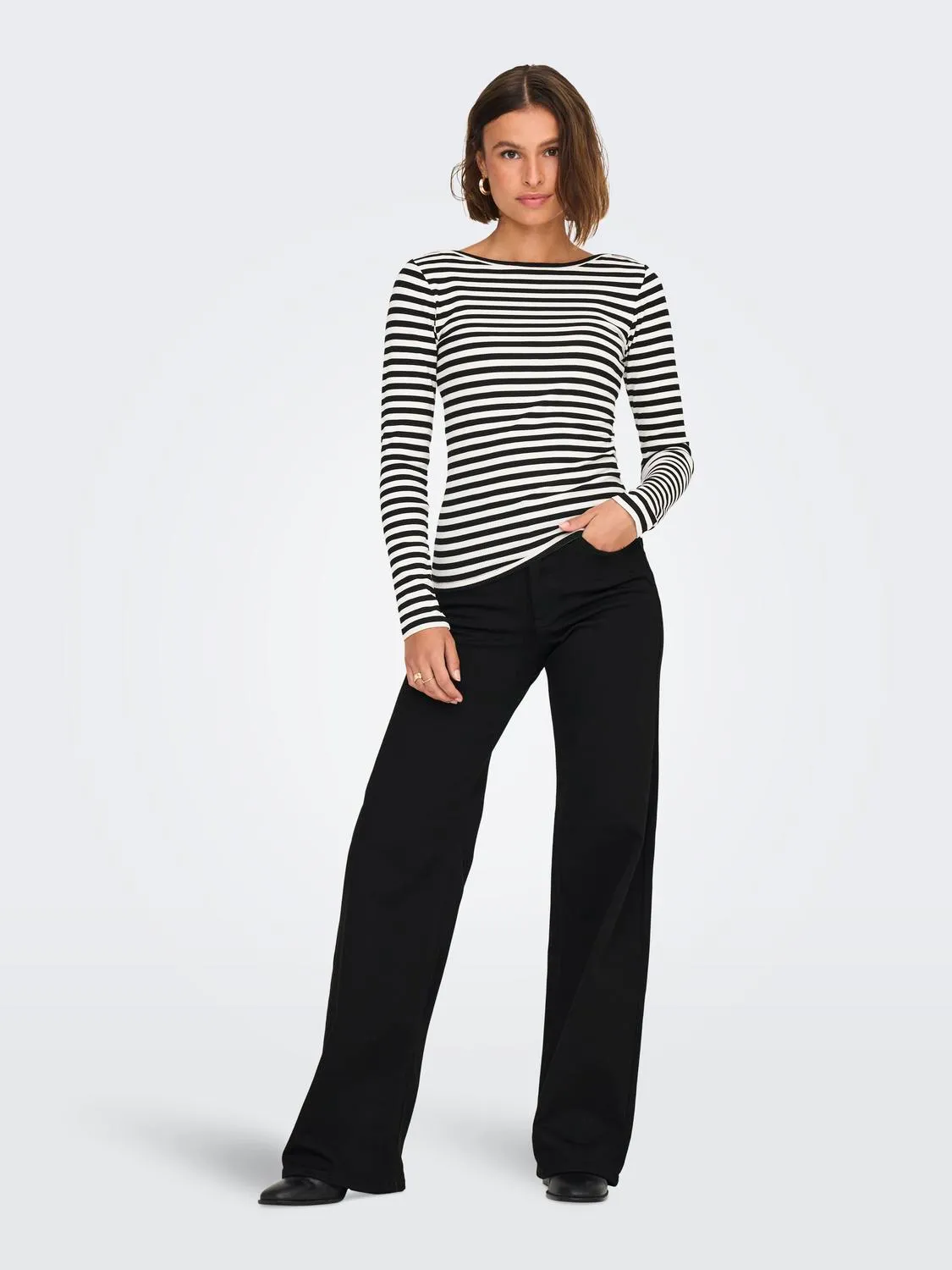Only - Madison Blush Raka Jeans Svart - 7