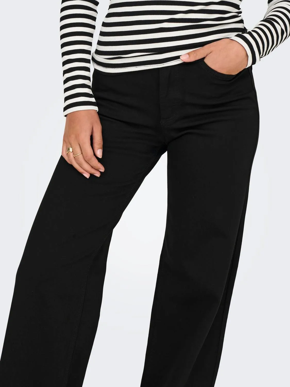 Only - Madison Blush Raka Jeans Svart - 4