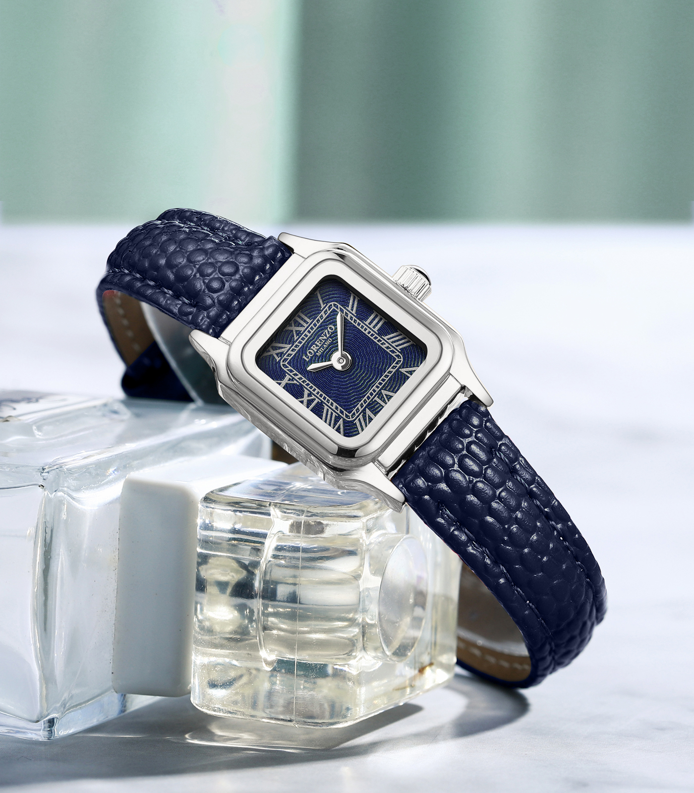Lorenzo Vanessa Cuoio Argento Blu - 6