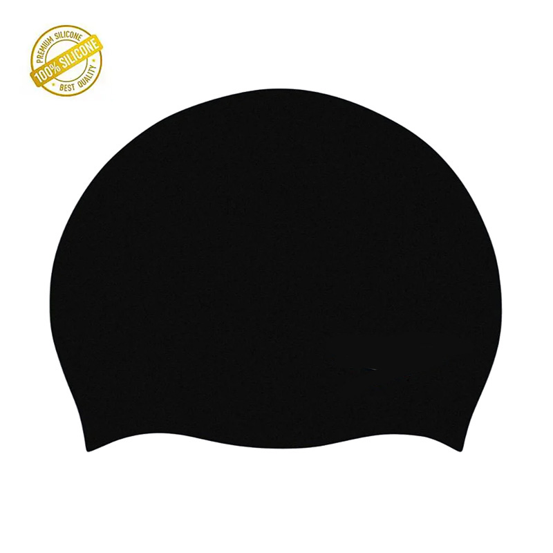 Badekappe kinder Solid Silicon Schwarz
