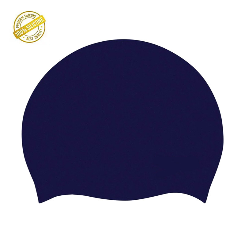 Swimming child cap Solid Silicon Navy