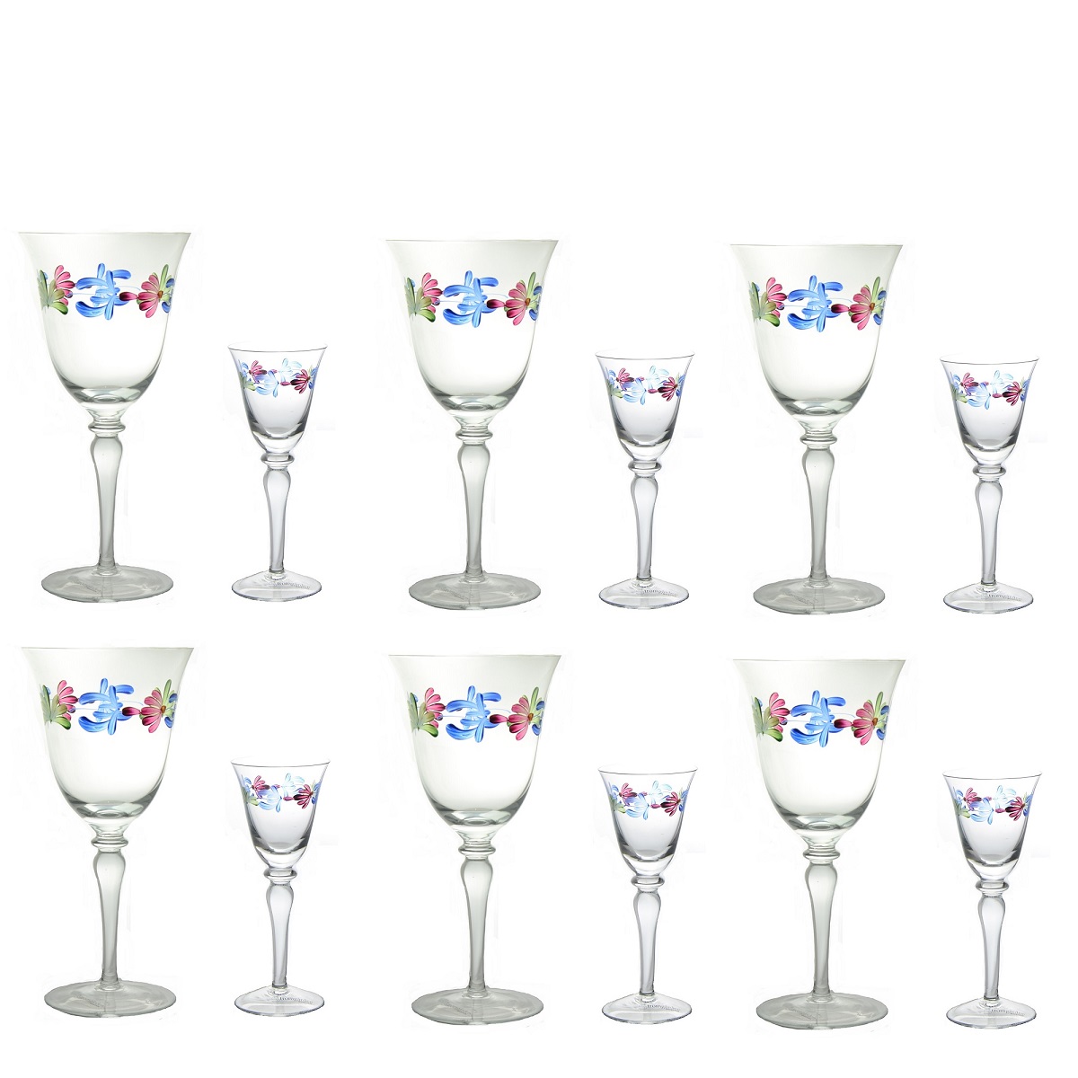 Glasserie Elin 12 delar Handmålat glas Strömgården - 2