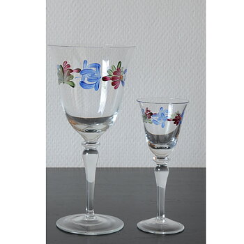 Glasserie Elin 12 delar Handmålat glas Strömgården