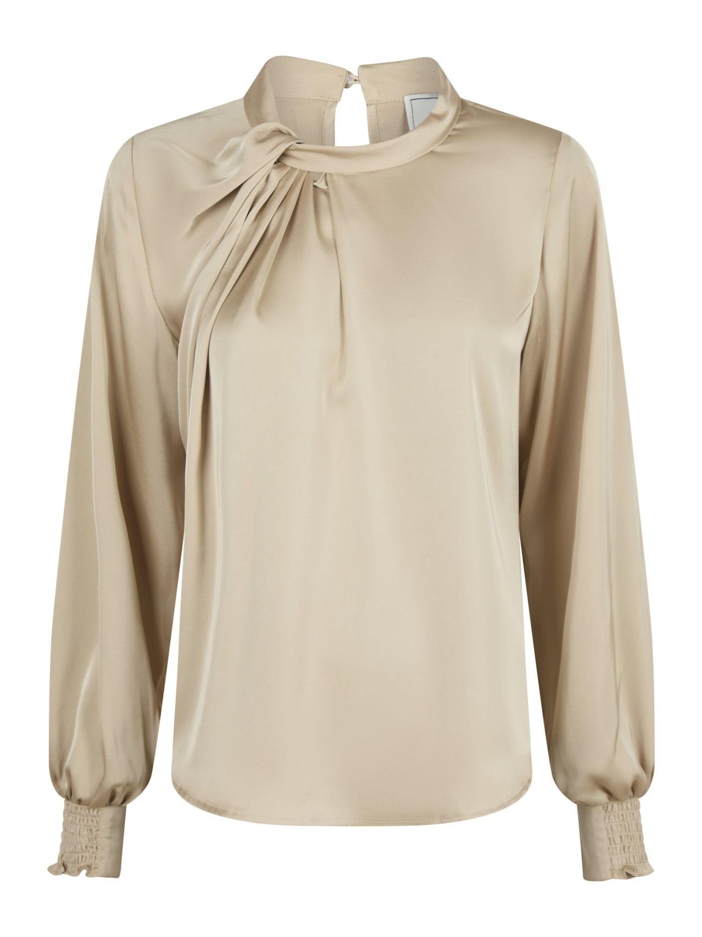 Neo Noir  - Fairy Drapy Satin Blouse Champange - 4
