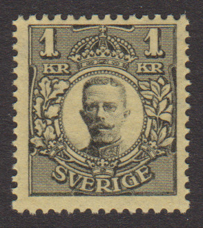 F 96, 1 kr Gustaf V i Medaljong **
