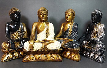 Mediterande Buddha på Lotus - 22cm