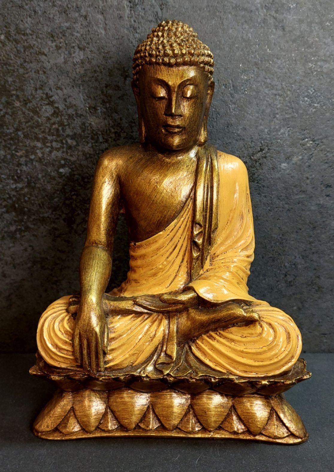 Mediterande Buddha på Lotus - 22cm - 5