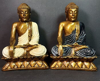 Mediterande Buddha på Lotus - 22cm