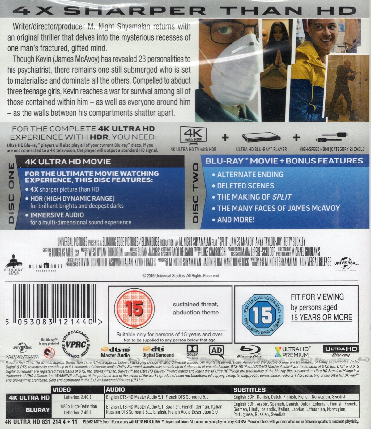 Split (4K Ultra HD + Blu-ray) - 2