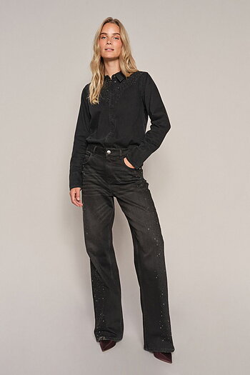 Mos Mosh - MMRelee Star Jeans Dark Grey Long