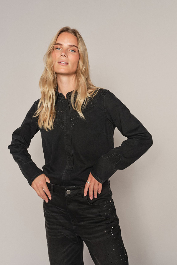 Mos Mosh - MMRelee Star Jeans Dark Grey Long - 10