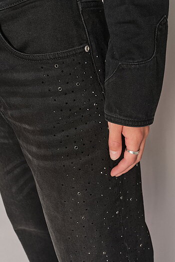 Mos Mosh - MMRelee Star Jeans Dark Grey Long