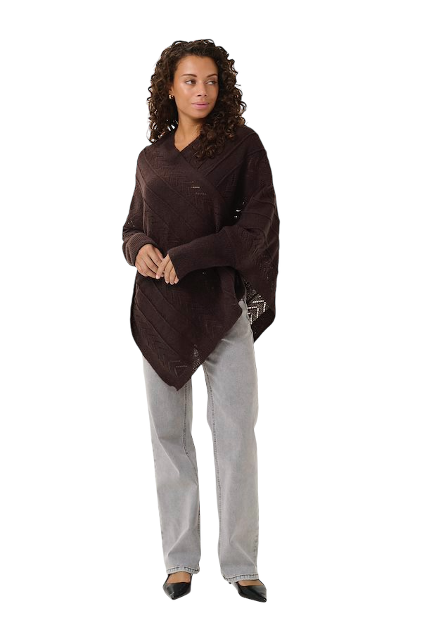 CRHOLIDAY PONCHO - CHOCOLATE PLUM - 2