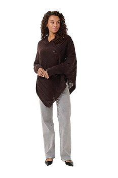 CRHOLIDAY PONCHO - CHOCOLATE PLUM