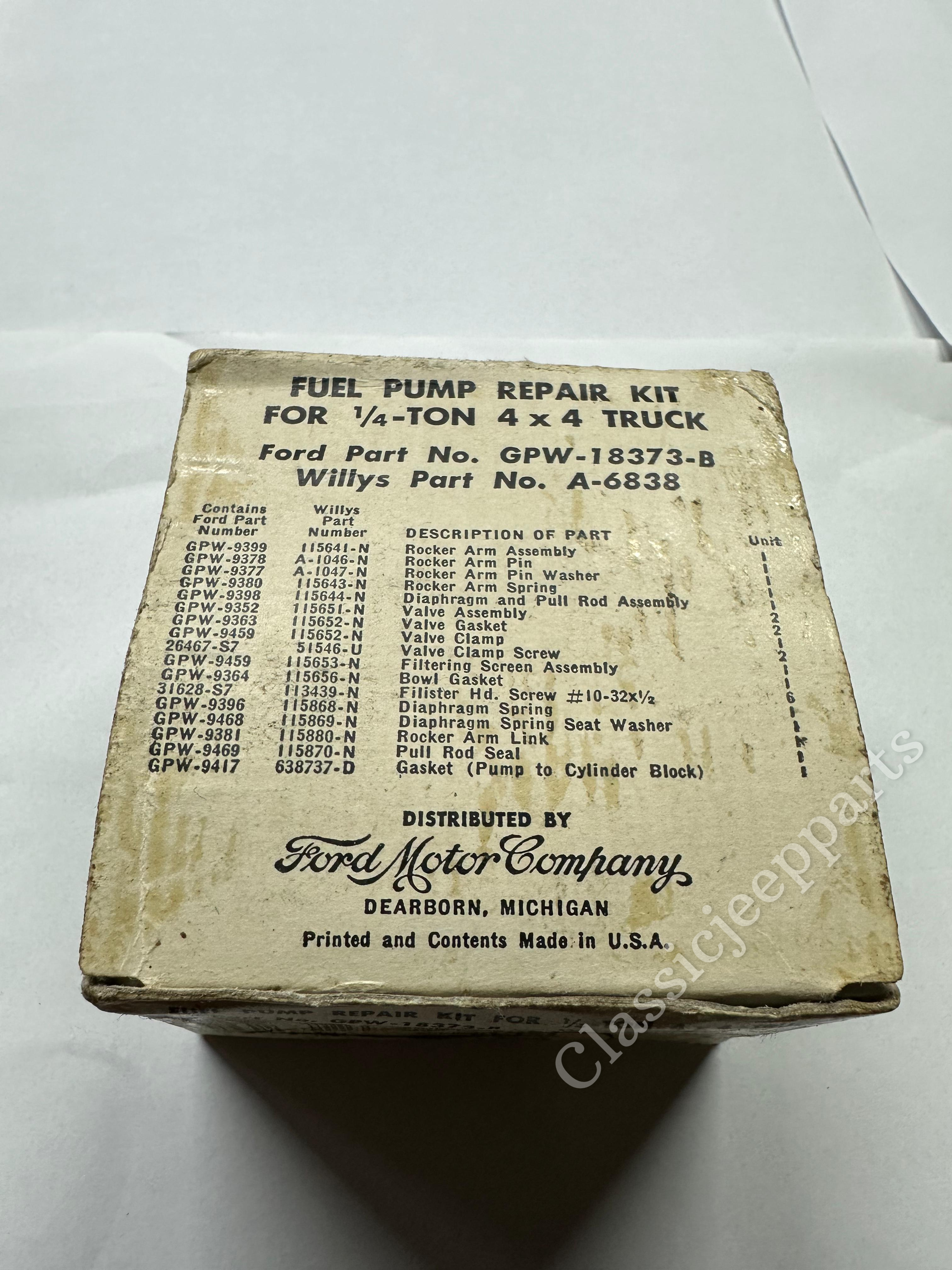 Reparationssats bränslepump WILLYS MB FORD GPW NOS - 2