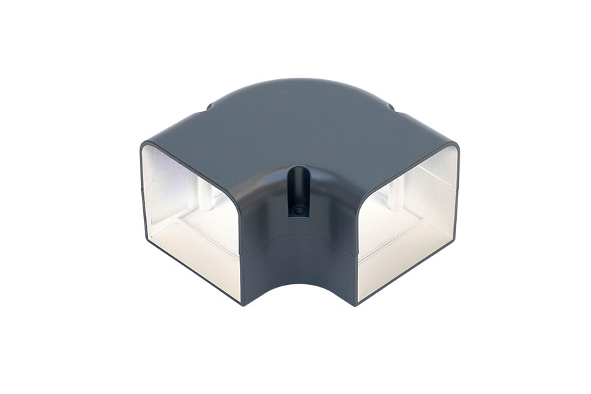 Speedi-Duct Plan vinkel 90°  70 x 65 mm Grå