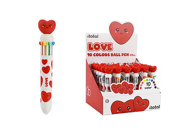 Penna 10 färger Hjärta