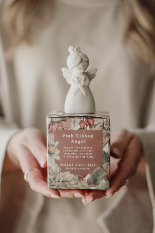 Keramikängel "Rosa bandet" - Majas Cottage