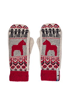 DALARNA Red Mittens, size 6