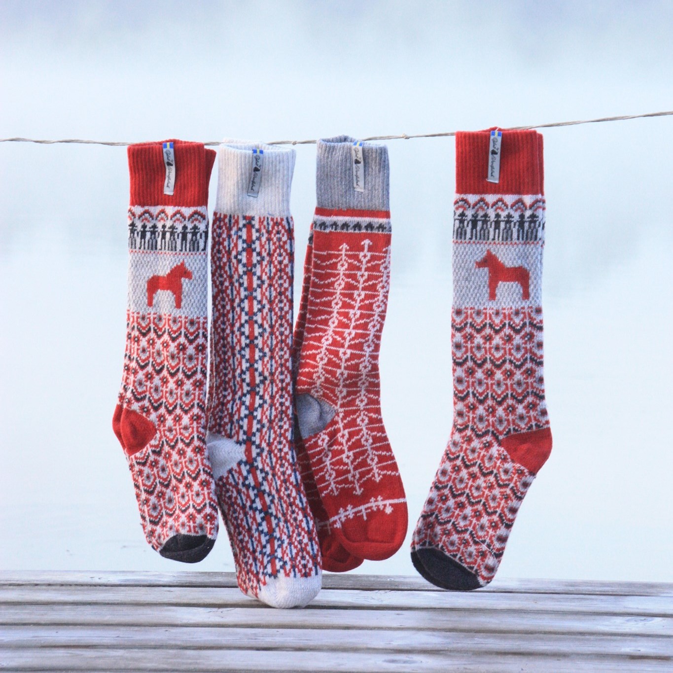 DALARNA Röd Ullsocka, Lagom 38-41 - 3