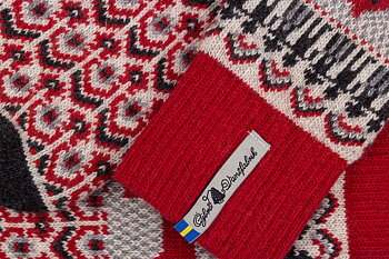 DALARNA Red Wool Socks, size 38-41