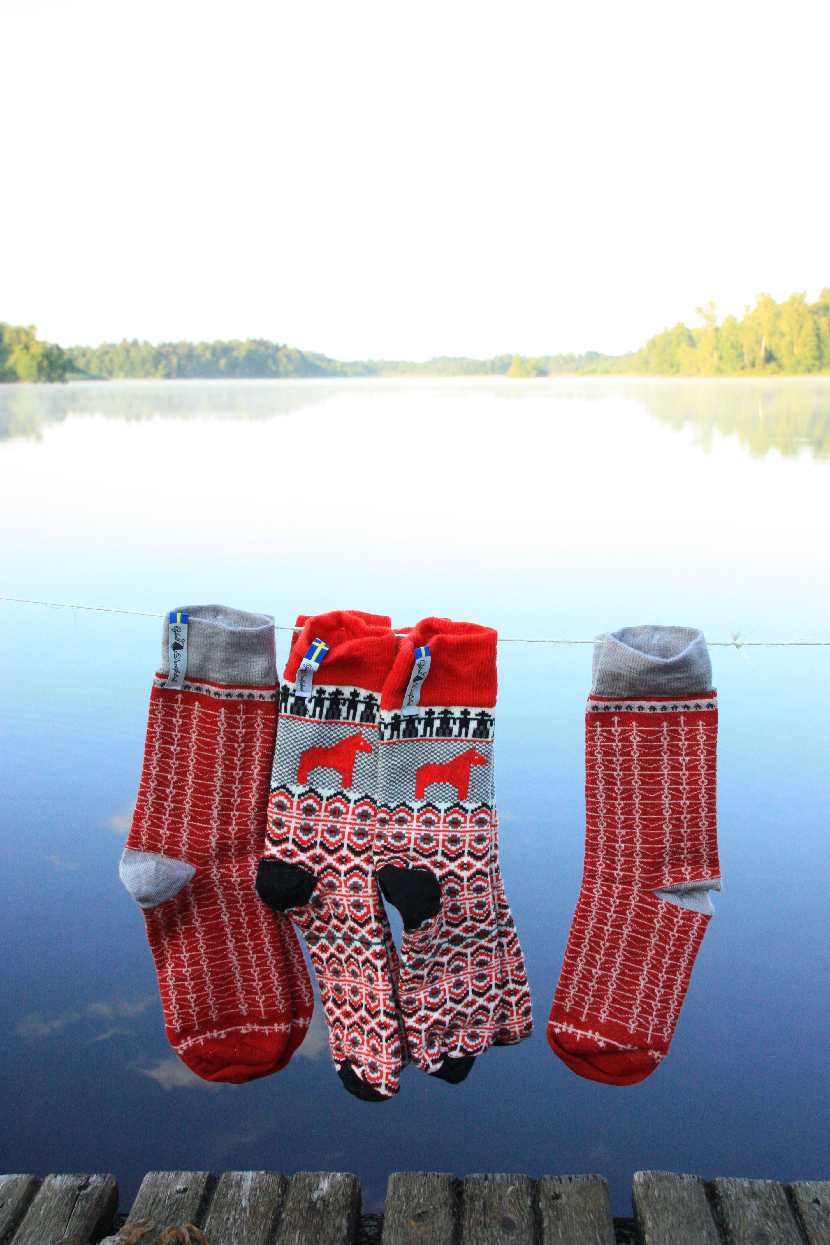 DALARNA Red Merino Wool Socks, size 38-41 - 4