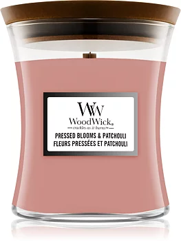 Pressed Blooms & Patchouli Doftljus, Medium, WoodWick