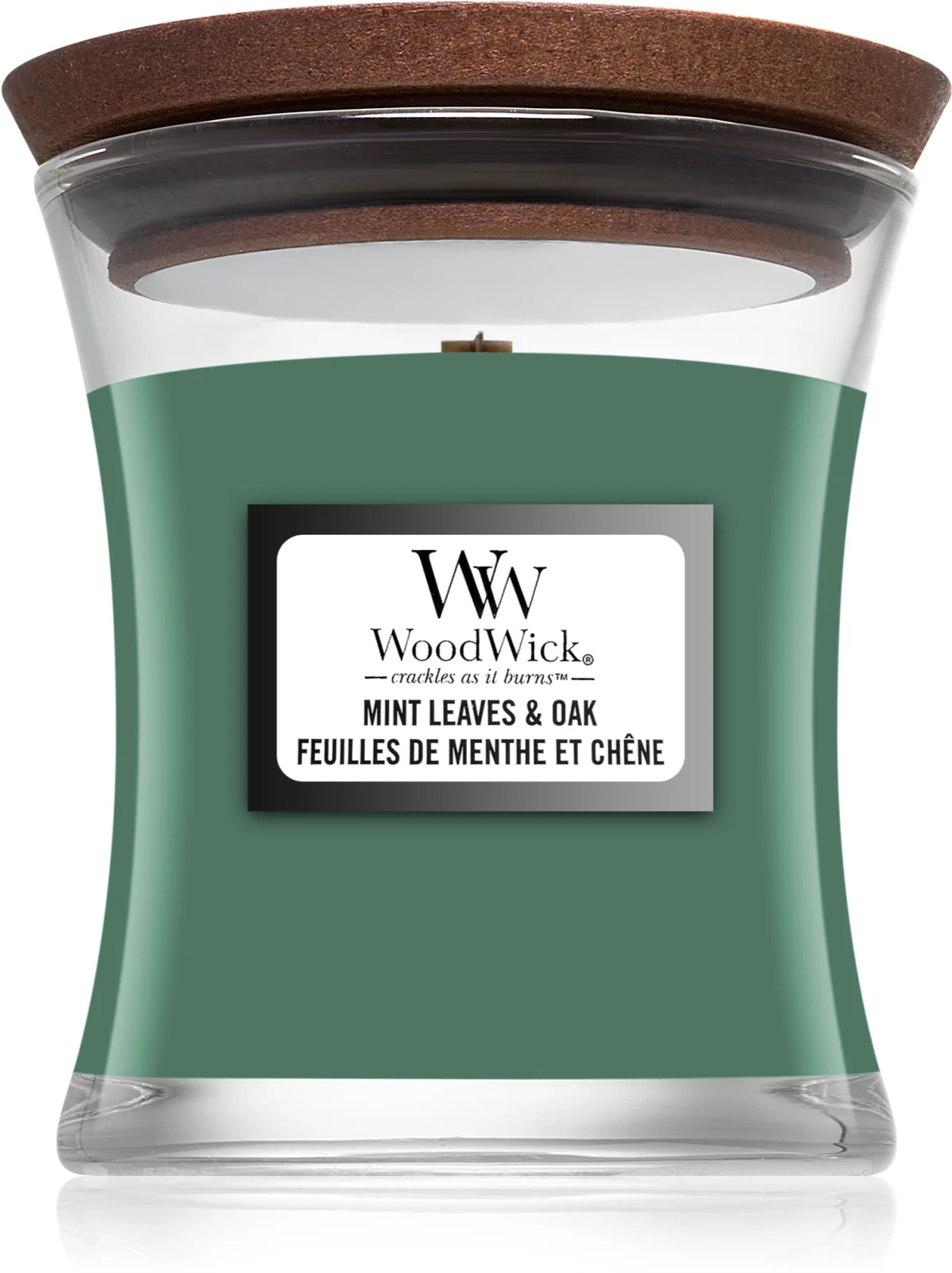 Mint Leaves & Oak Doftljus, Mini, WoodWick