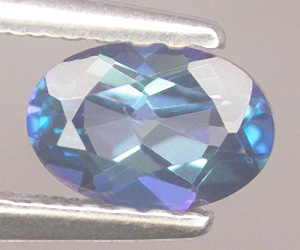 Very nice oval cut natural azotic blue topaz gemstone - 3
